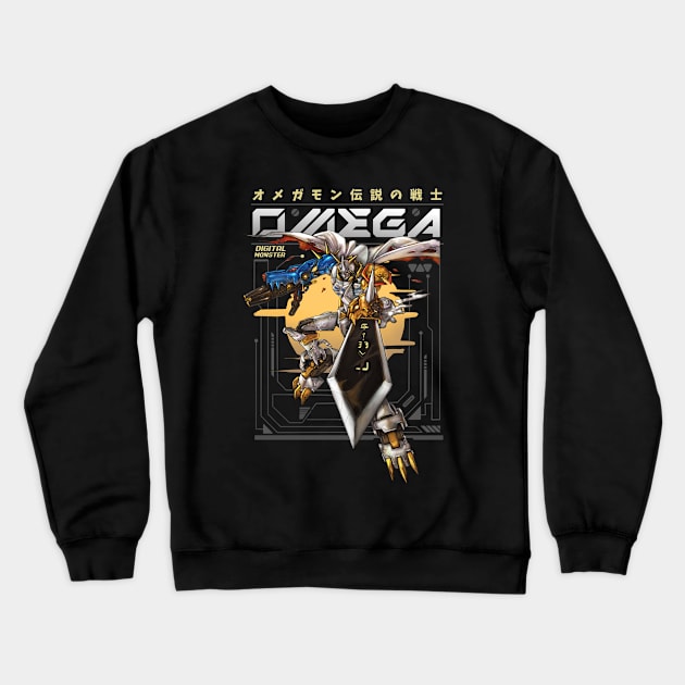 Omegamon Digimon Crewneck Sweatshirt by BearMetaL369